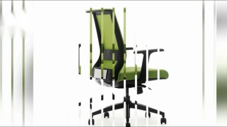 Современный превосходный вращающийся эргономичный офисный стул из сетчатой ​​ткани со средней спинкой, стул для персонала с подлокотниками и колесами